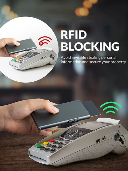 Cofre pessoal de Cartão de Crédito [bloqueador de RFID]